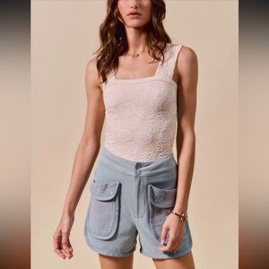 So Me Blue Cargo Shorts